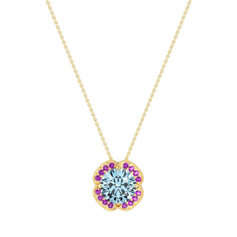 Antique Flower Halo Necklace