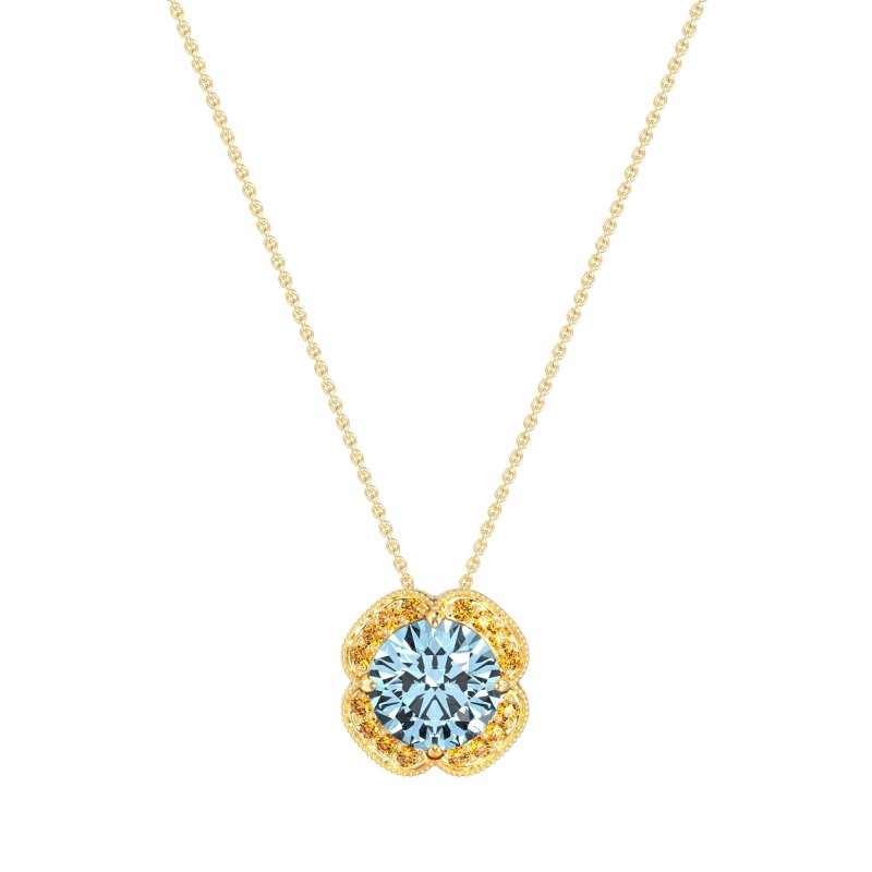 Antique Flower Halo Necklace