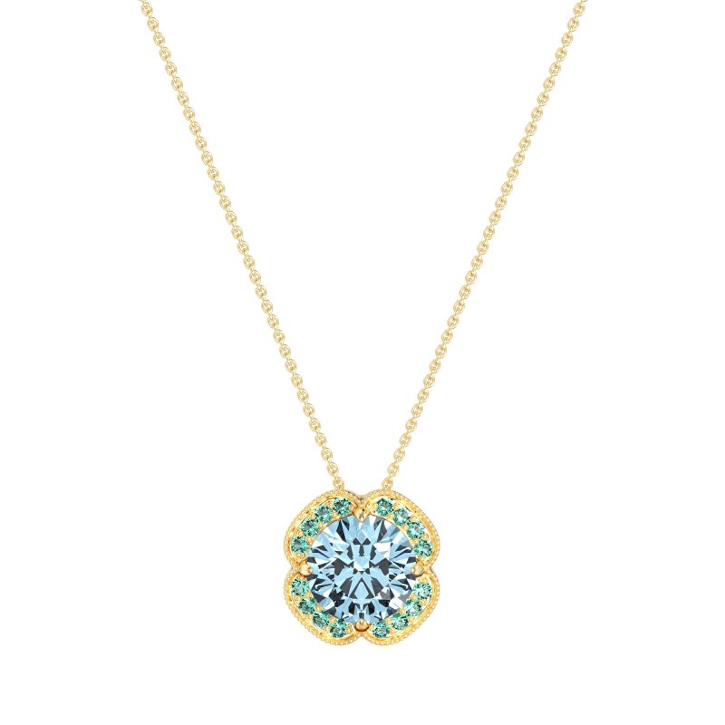 Antique Flower Halo Necklace