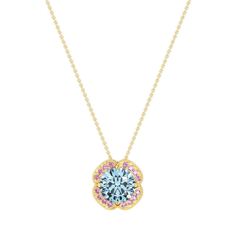 Antique Flower Halo Necklace