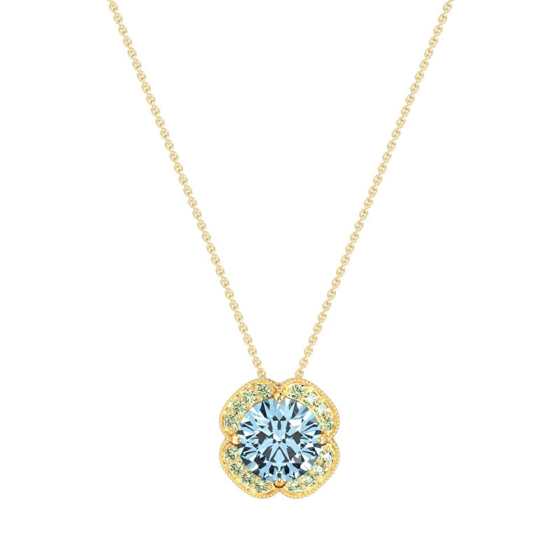 Antique Flower Halo Necklace