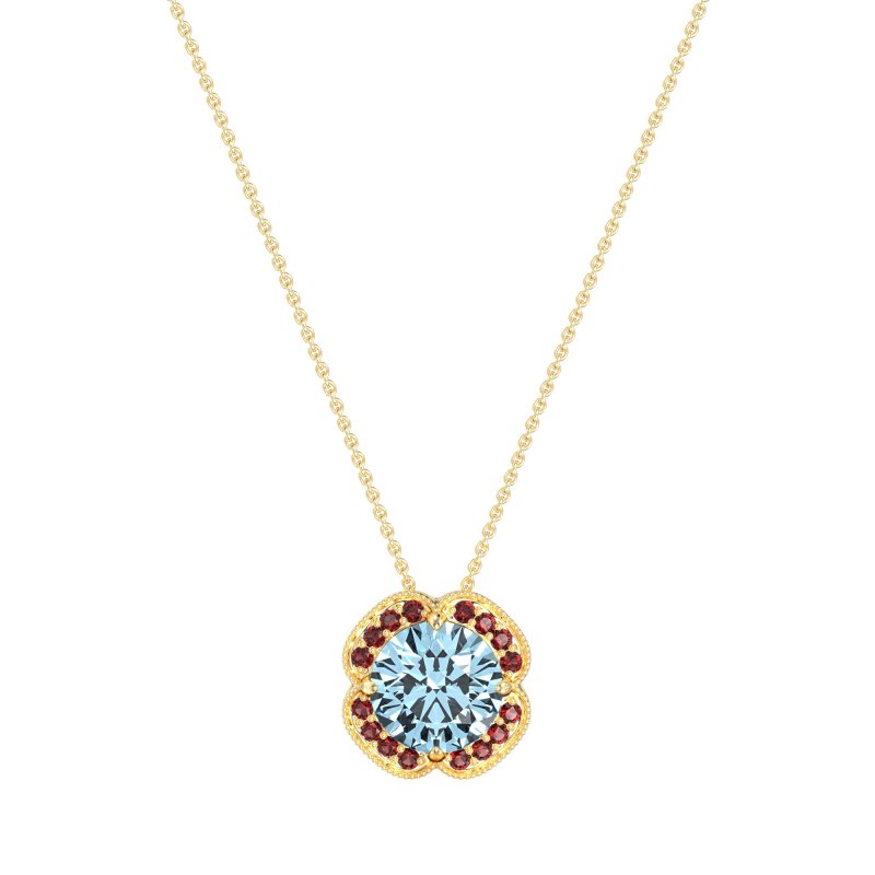 Antique Flower Halo Necklace