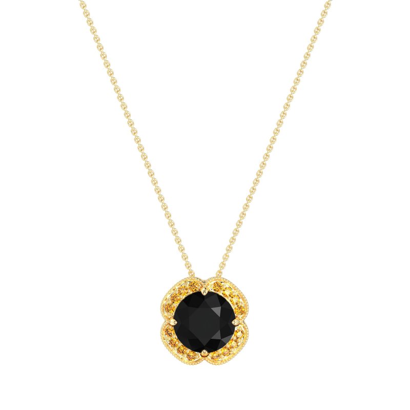 Antique Flower Halo Necklace