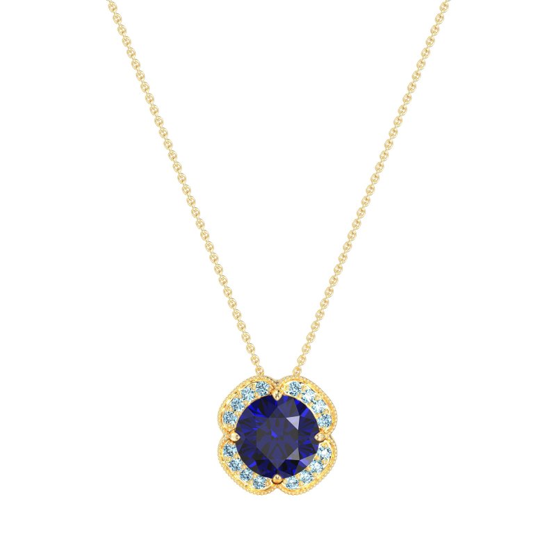 Antique Flower Halo Necklace