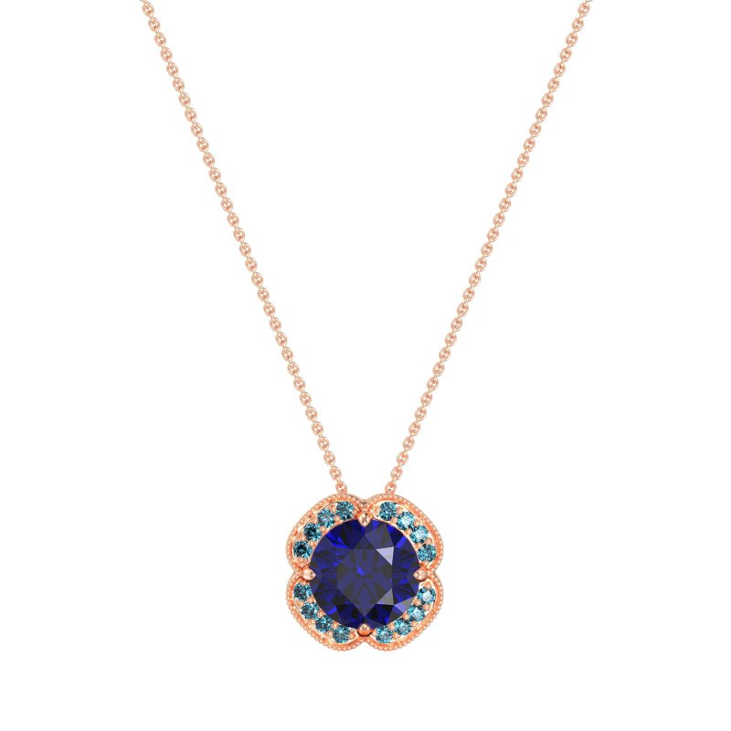 Antique Flower Halo Necklace