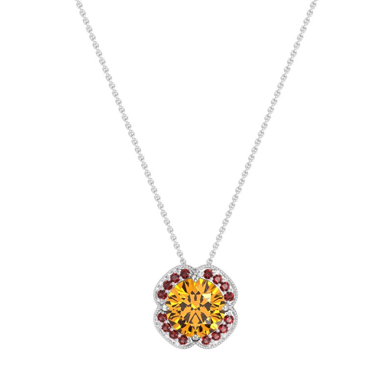 Antique Flower Halo Necklace