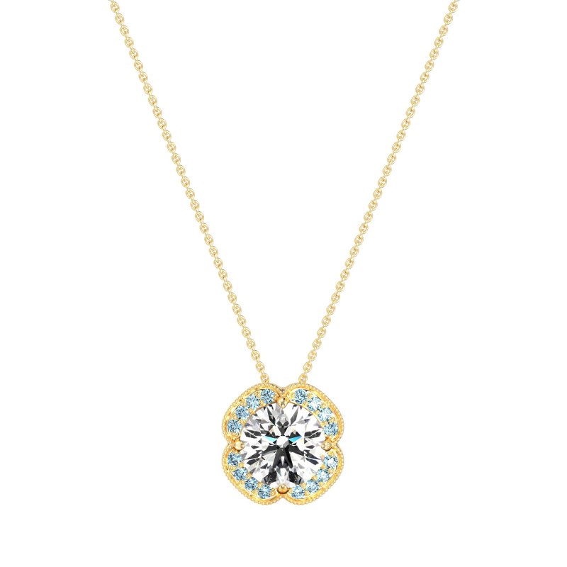 Antique Flower Halo Necklace