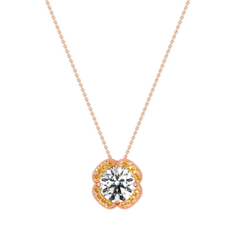 Antique Flower Halo Necklace