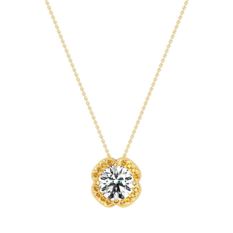 Antique Flower Halo Necklace