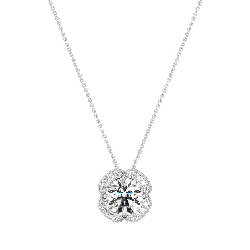 Antique Flower Halo Necklace