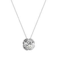 Antique Flower Halo Necklace