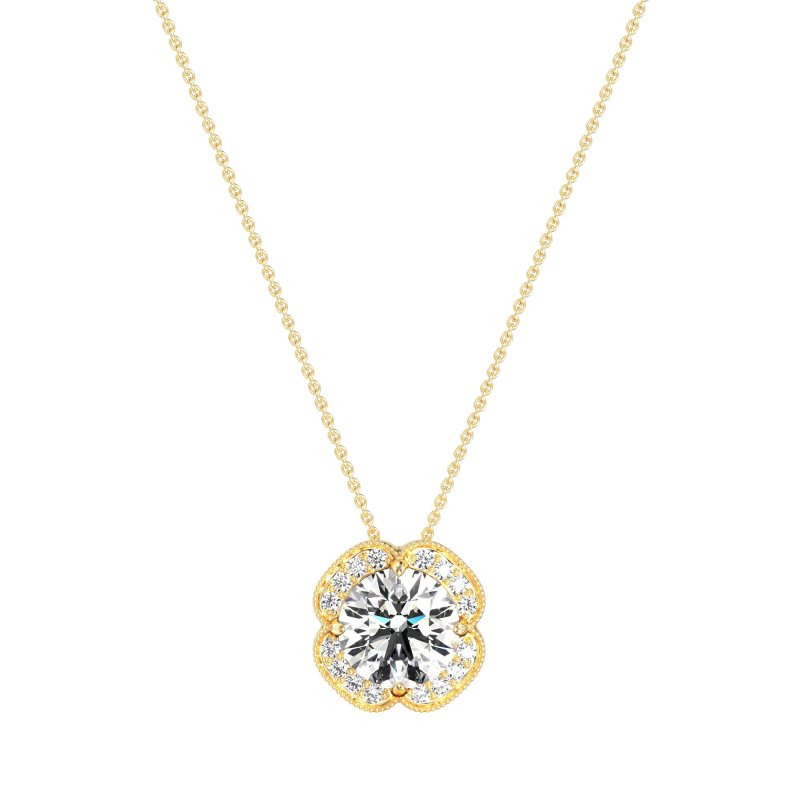 Antique Flower Halo Necklace