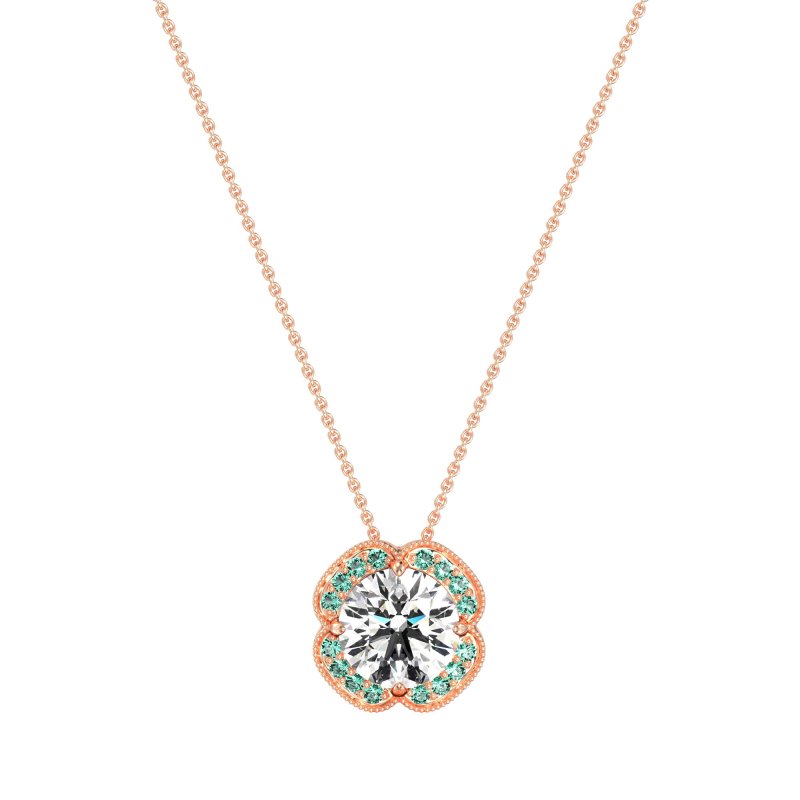 Antique Flower Halo Necklace