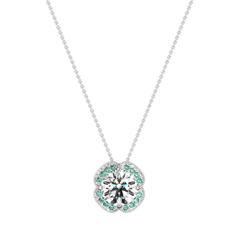 Antique Flower Halo Necklace
