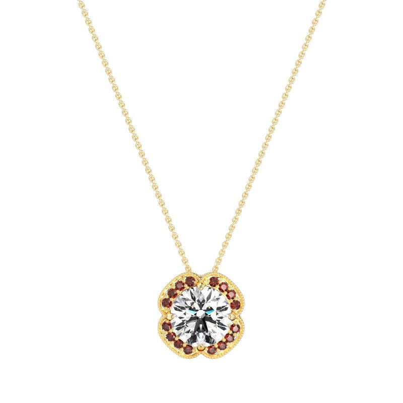 Antique Flower Halo Necklace