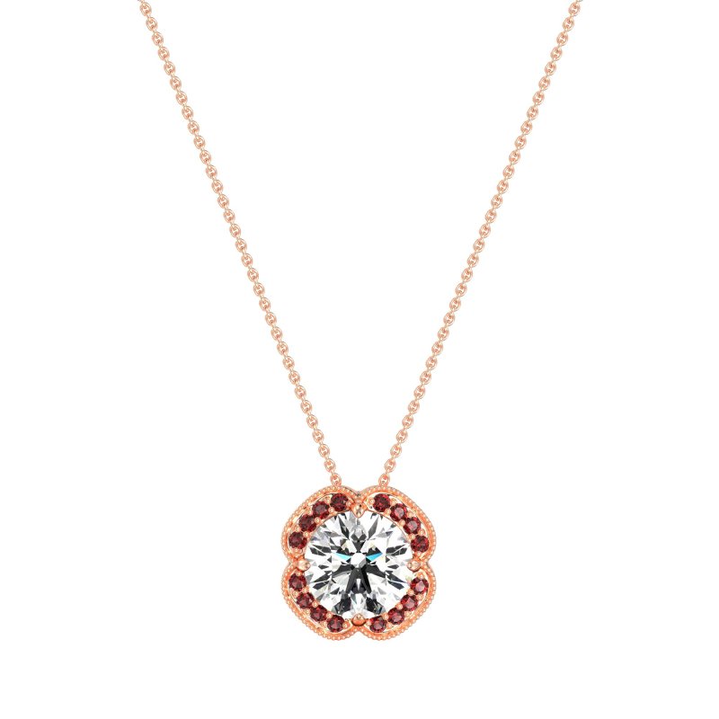 Antique Flower Halo Necklace