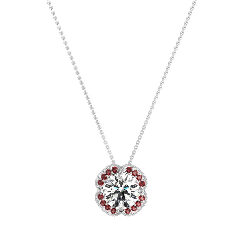 Antique Flower Halo Necklace