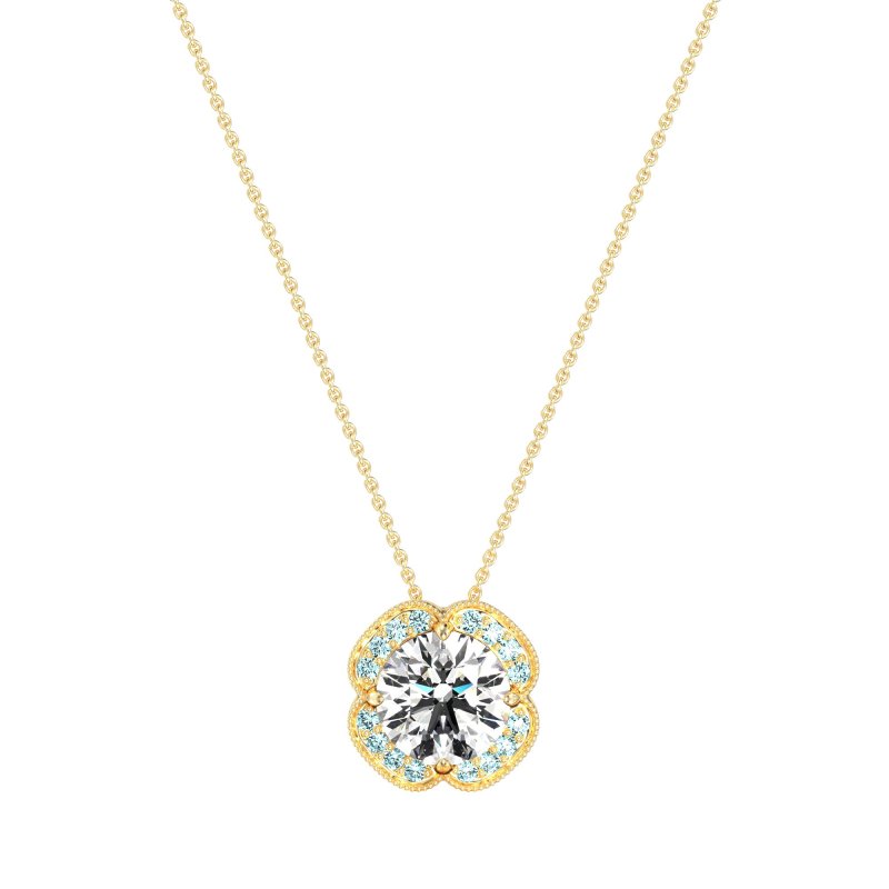 Antique Flower Halo Necklace