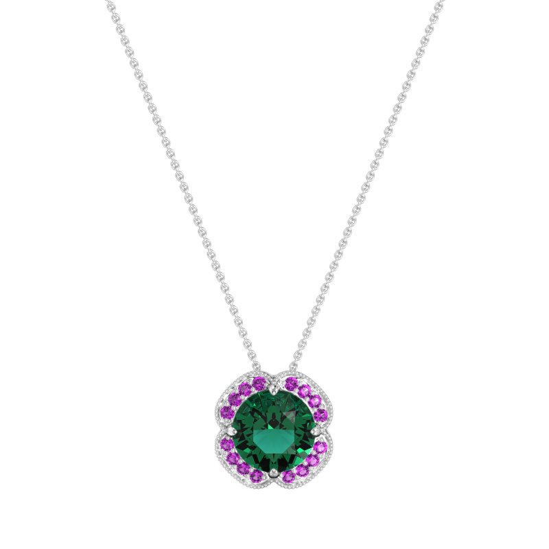 Antique Flower Halo Necklace