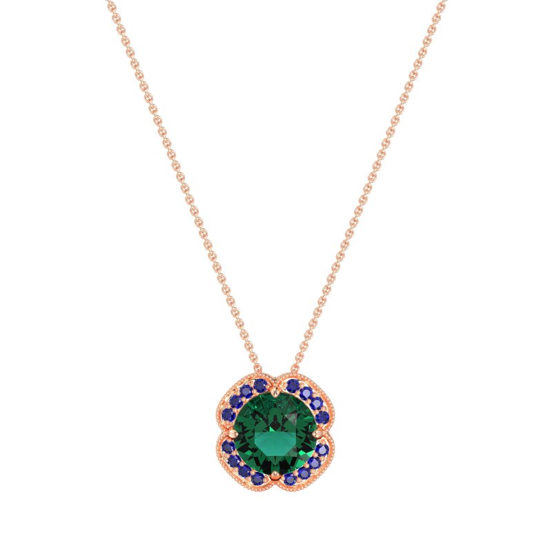 Antique Flower Halo Necklace
