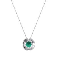 Antique Flower Halo Necklace