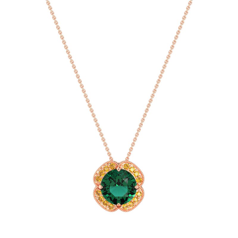 Antique Flower Halo Necklace