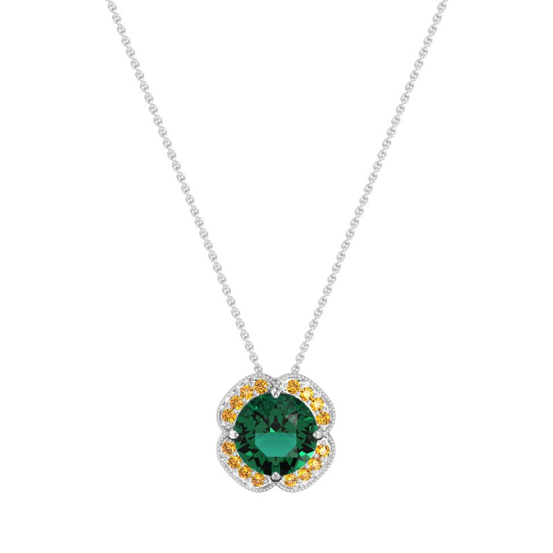 Antique Flower Halo Necklace
