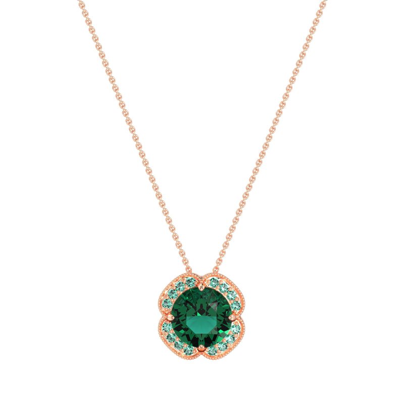 Antique Flower Halo Necklace