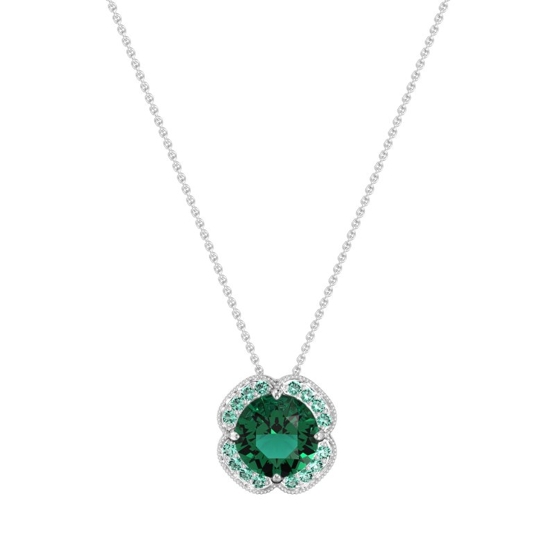 Antique Flower Halo Necklace