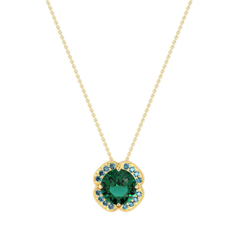 Antique Flower Halo Necklace