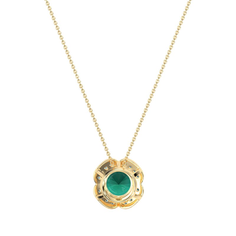 Antique Flower Halo Necklace