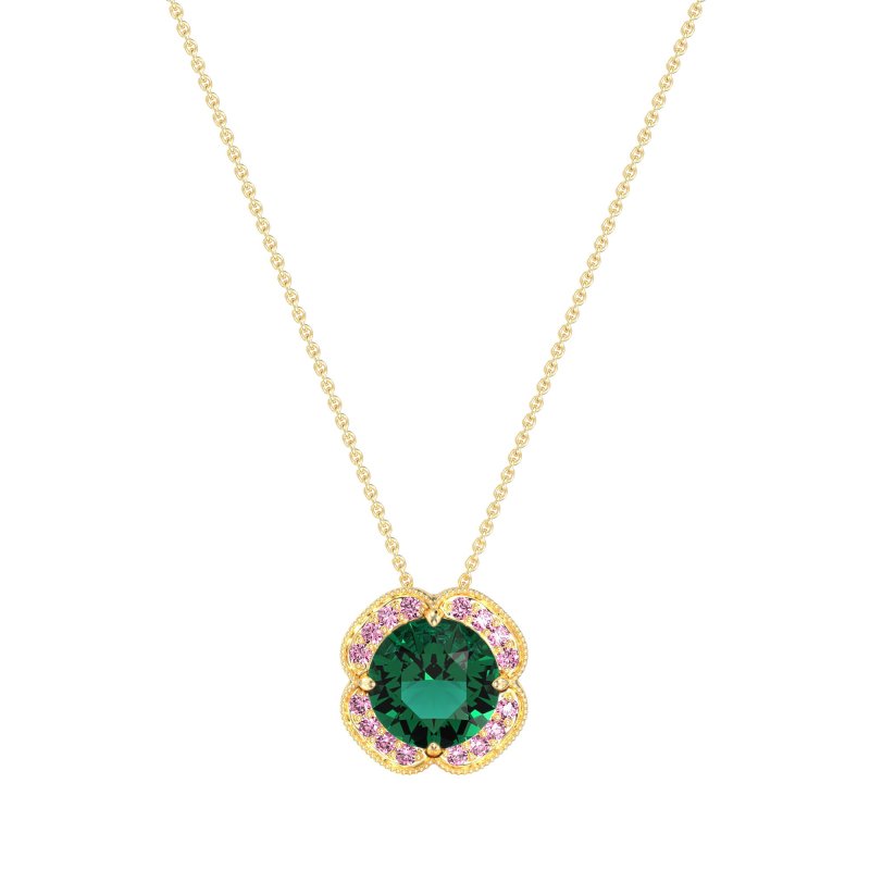 Antique Flower Halo Necklace
