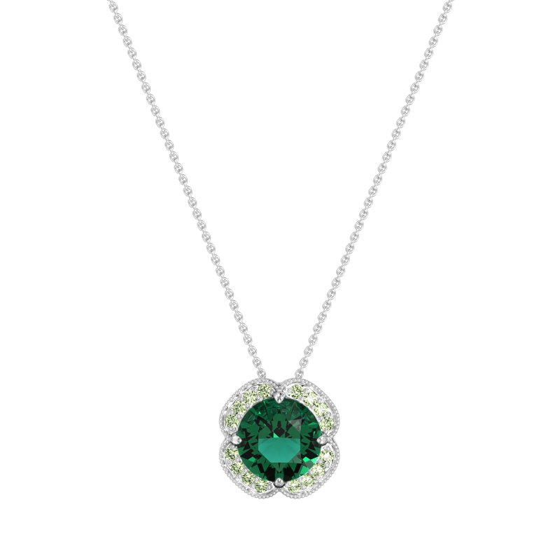 Antique Flower Halo Necklace