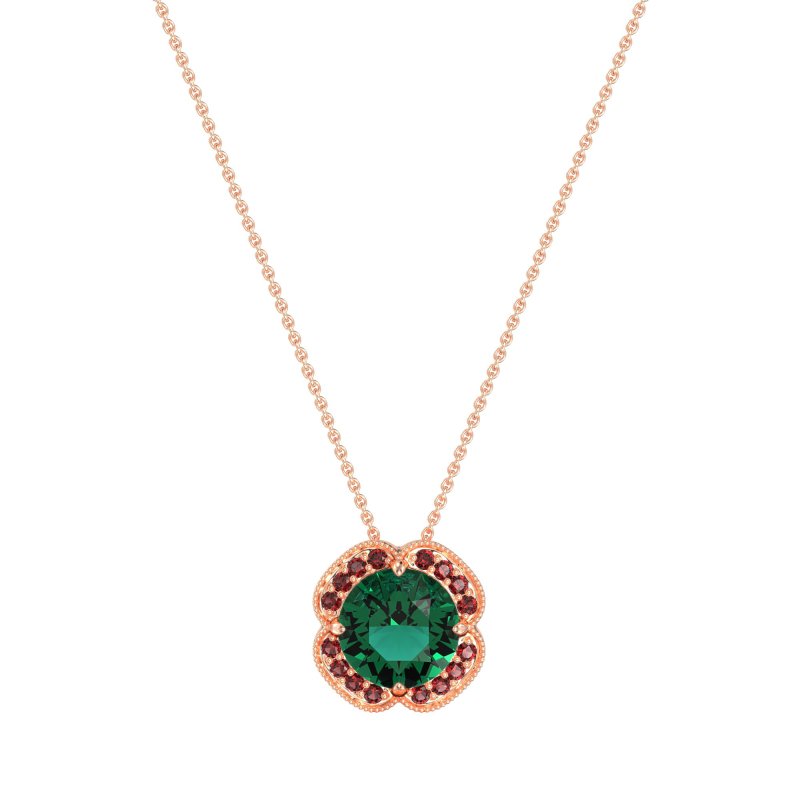Antique Flower Halo Necklace