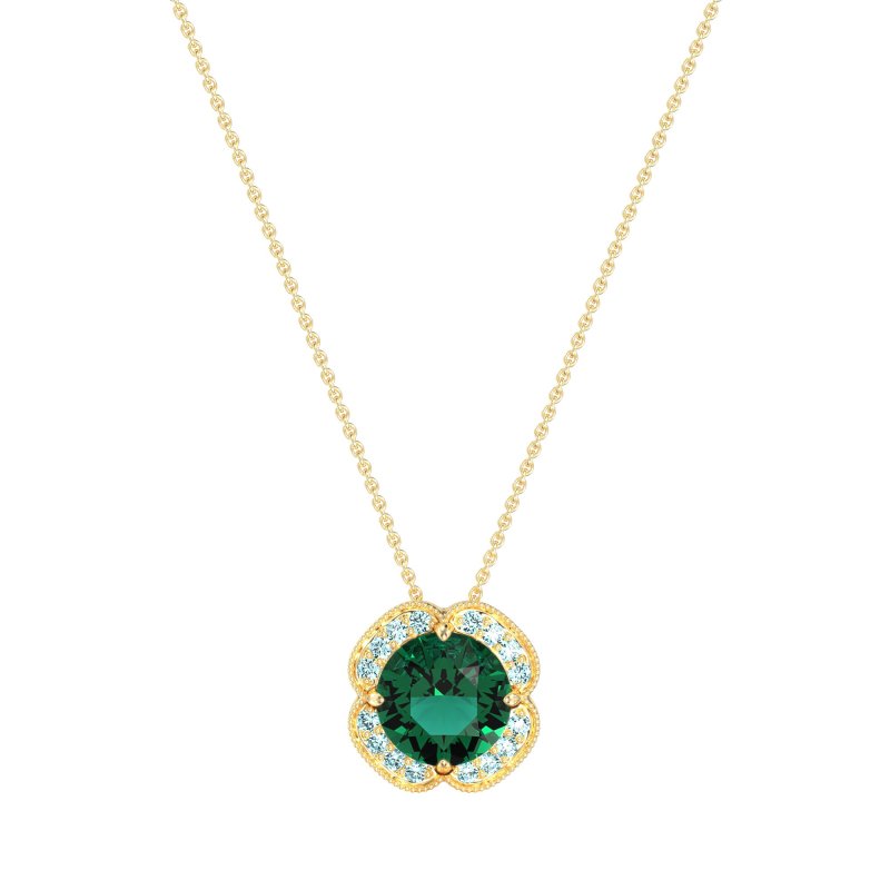 Antique Flower Halo Necklace