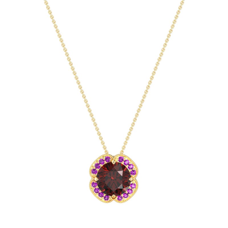 Antique Flower Halo Necklace