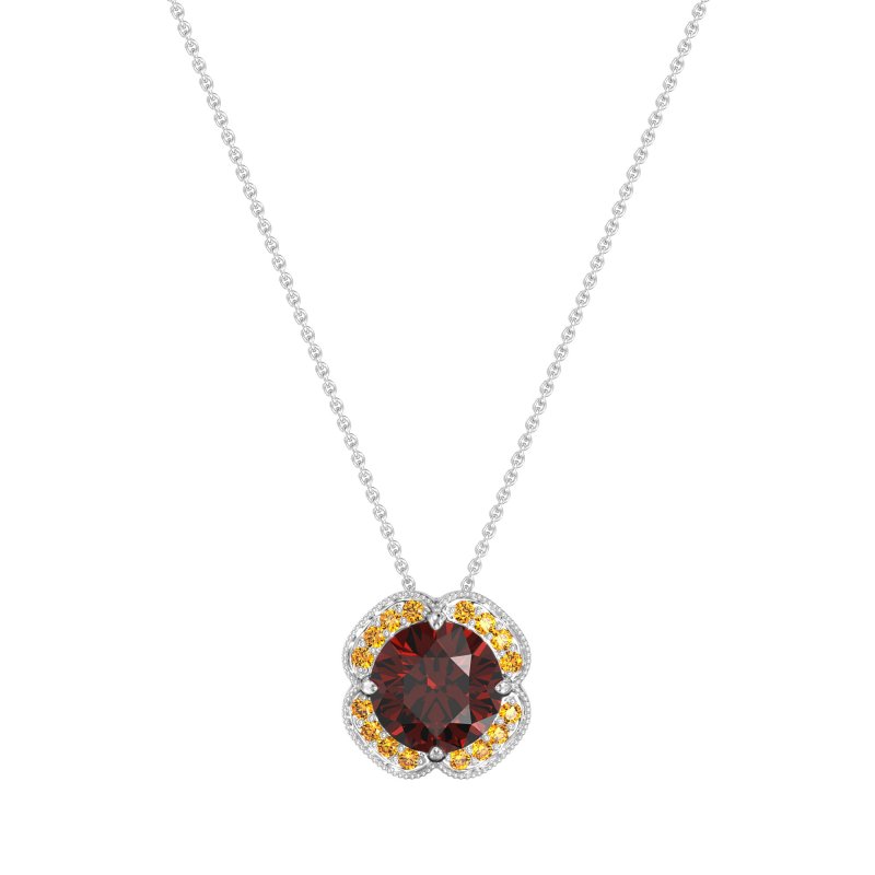Antique Flower Halo Necklace
