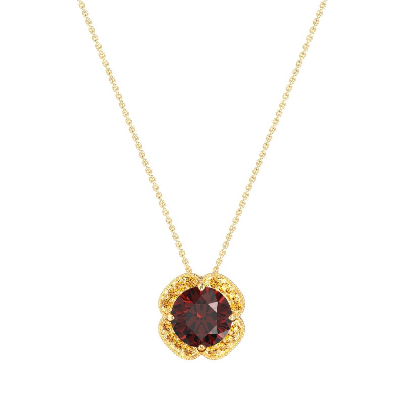 Antique Flower Halo Necklace
