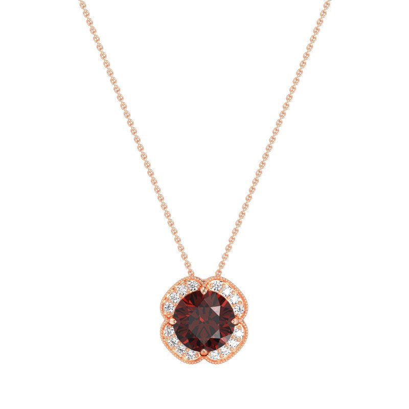 Antique Flower Halo Necklace