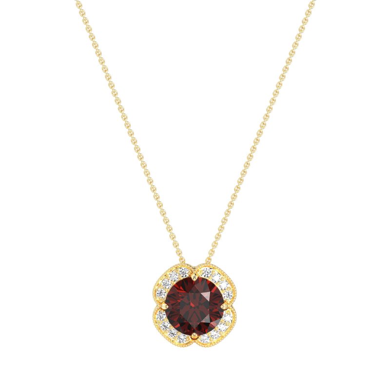 Antique Flower Halo Necklace