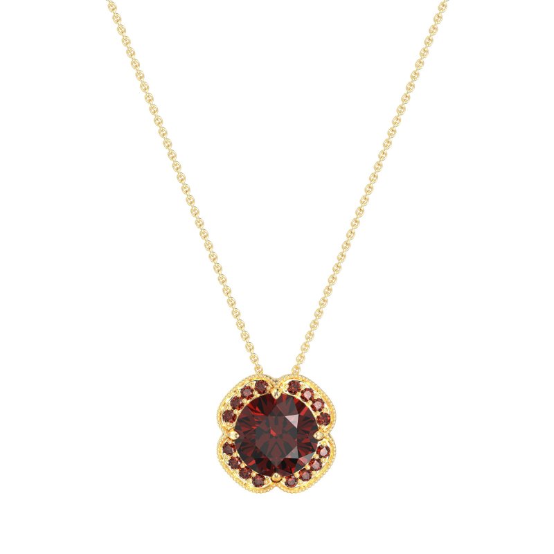 Antique Flower Halo Necklace