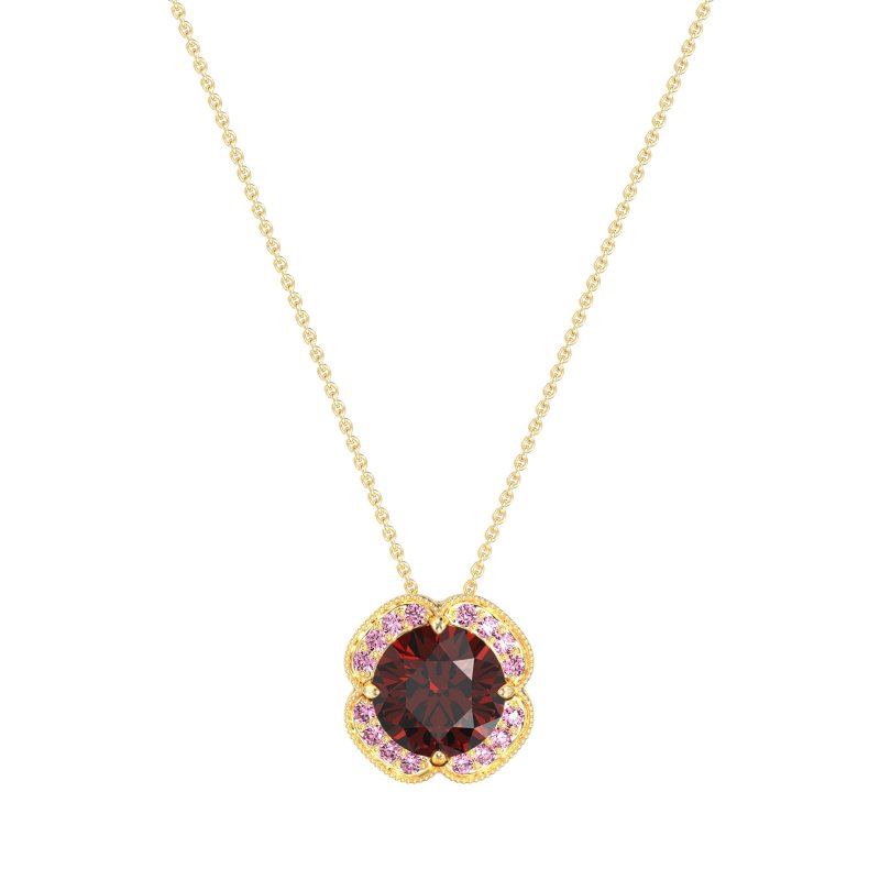 Antique Flower Halo Necklace