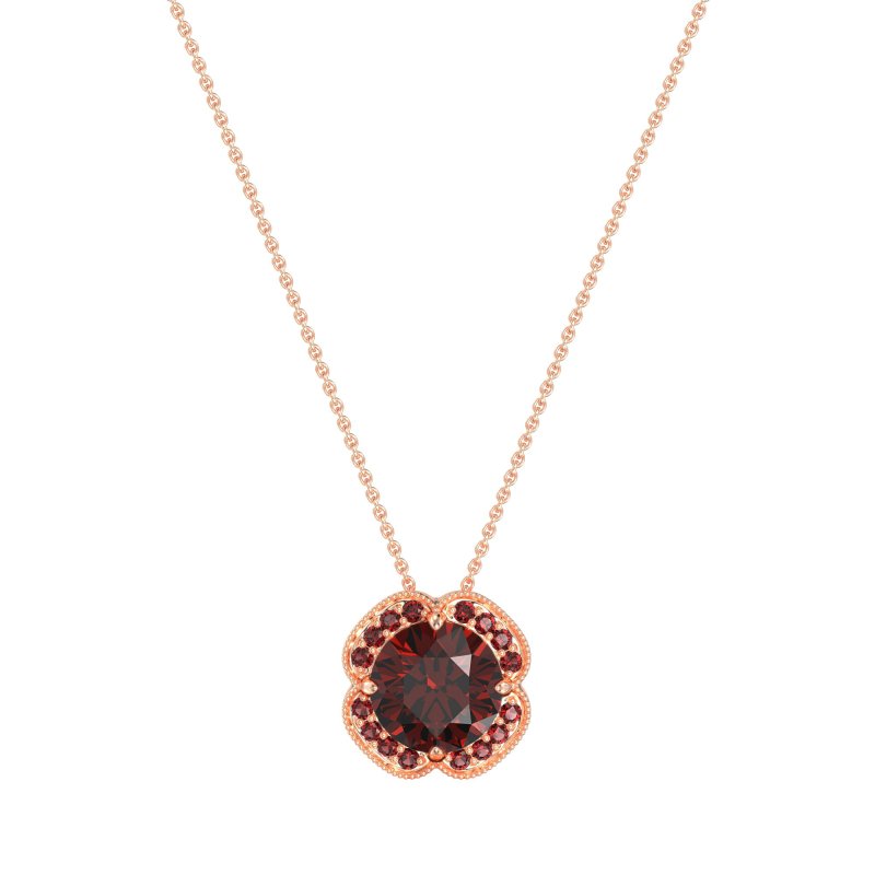 Antique Flower Halo Necklace