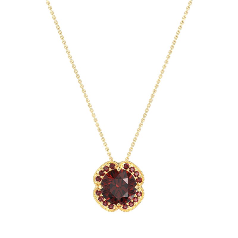 Antique Flower Halo Necklace