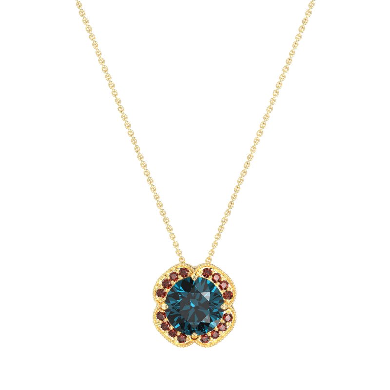 Antique Flower Halo Necklace