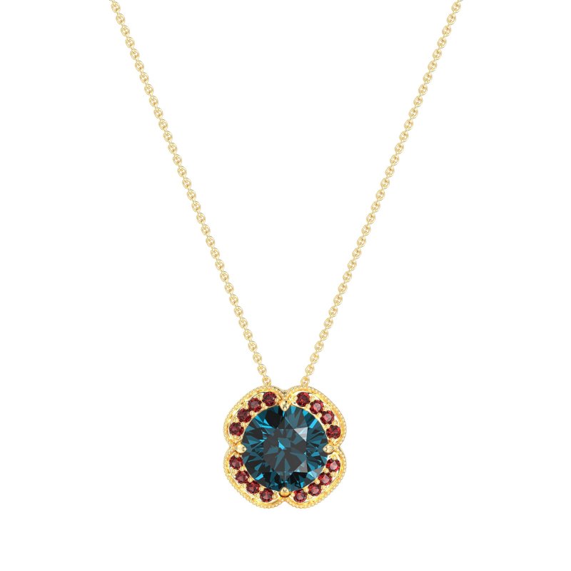 Antique Flower Halo Necklace