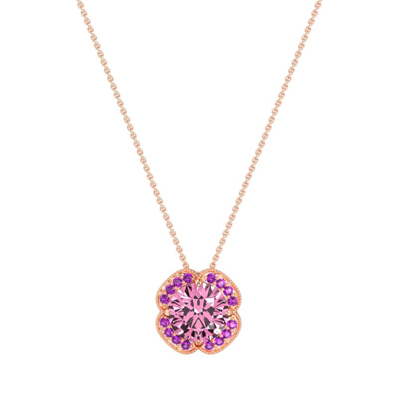 Antique Flower Halo Necklace