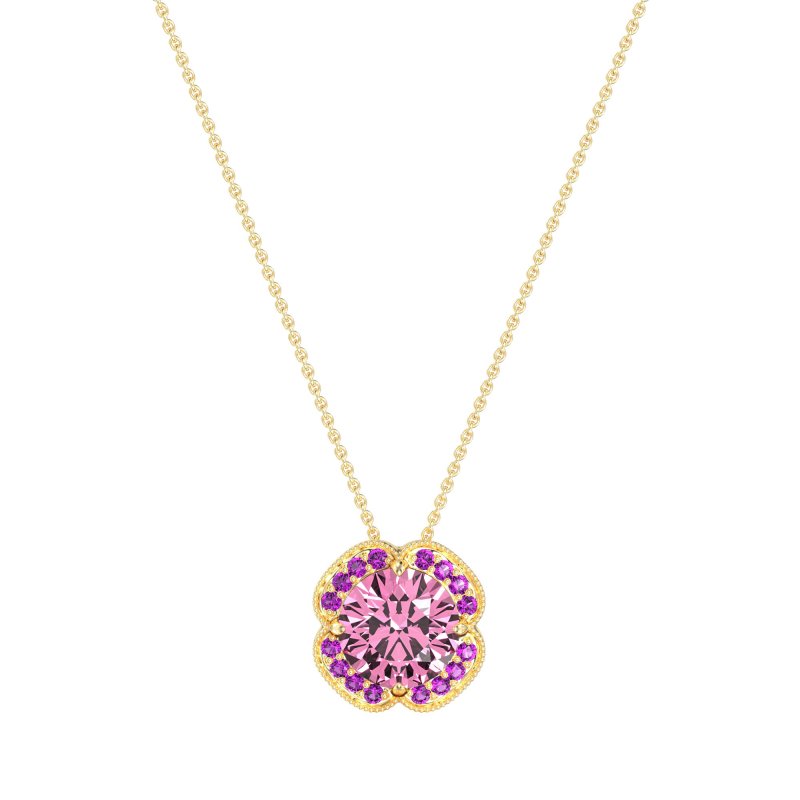 Antique Flower Halo Necklace