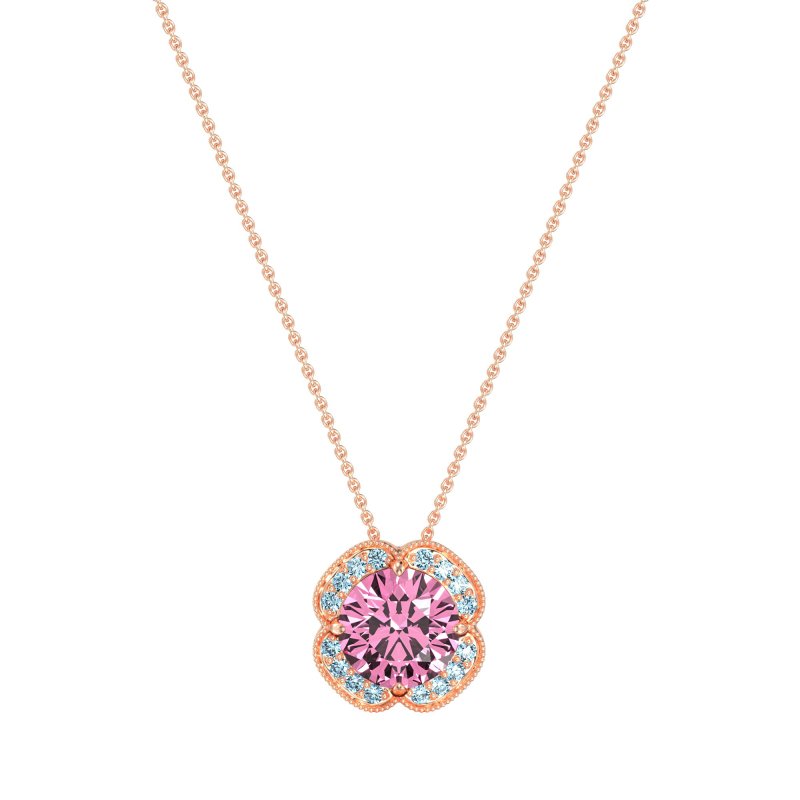 Antique Flower Halo Necklace