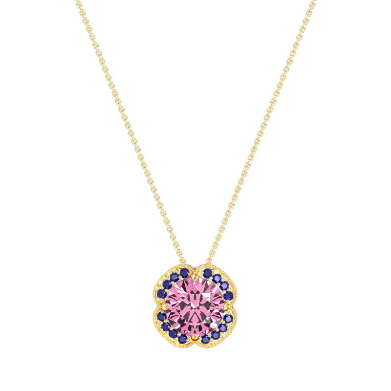 Antique Flower Halo Necklace
